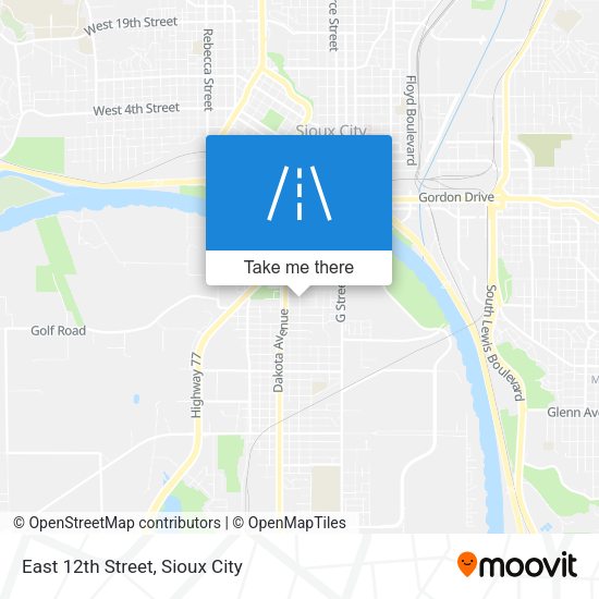 East 12th Street map