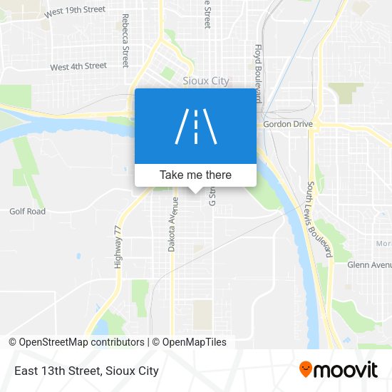 East 13th Street map