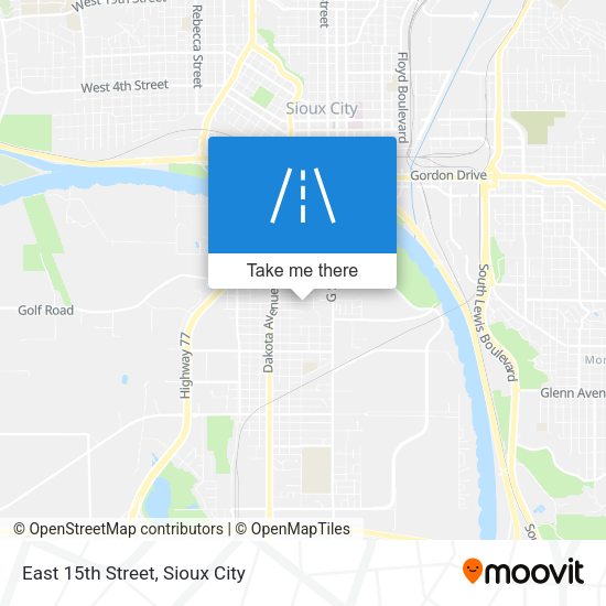 East 15th Street map