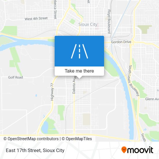 East 17th Street map