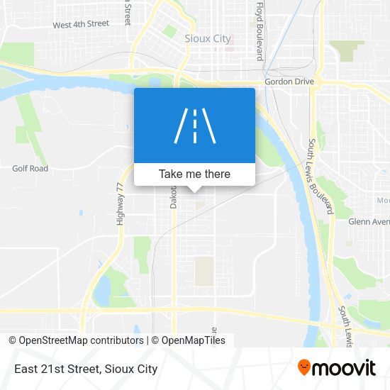 Mapa de East 21st Street