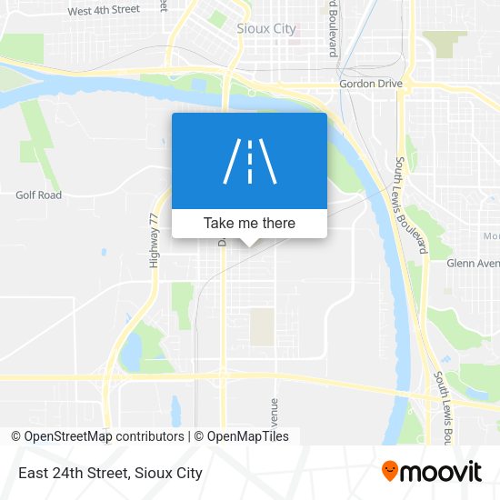 East 24th Street map