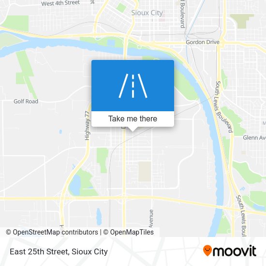East 25th Street map