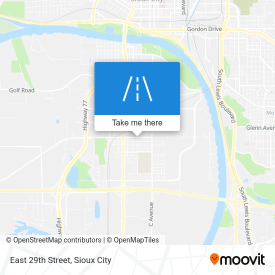 East 29th Street map