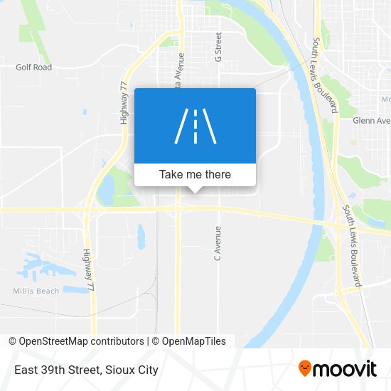 East 39th Street map