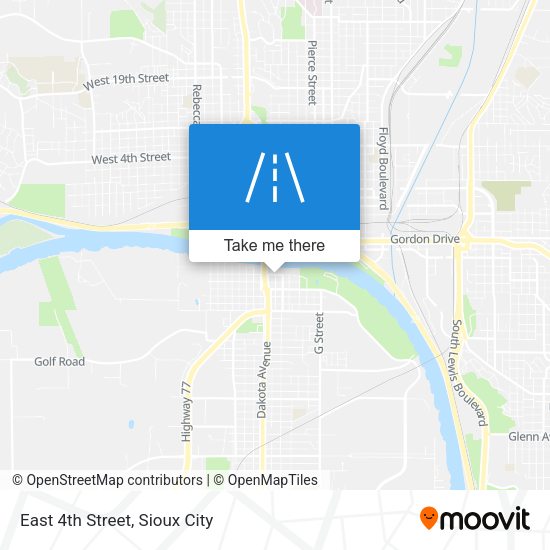 East 4th Street map
