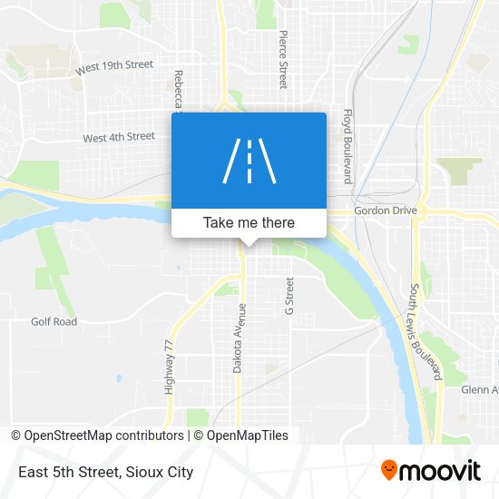 East 5th Street map