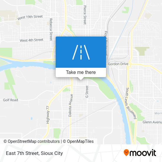 East 7th Street map