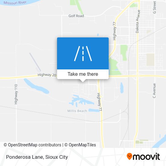 Mapa de Ponderosa Lane