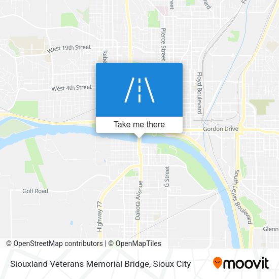 Siouxland Veterans Memorial Bridge map