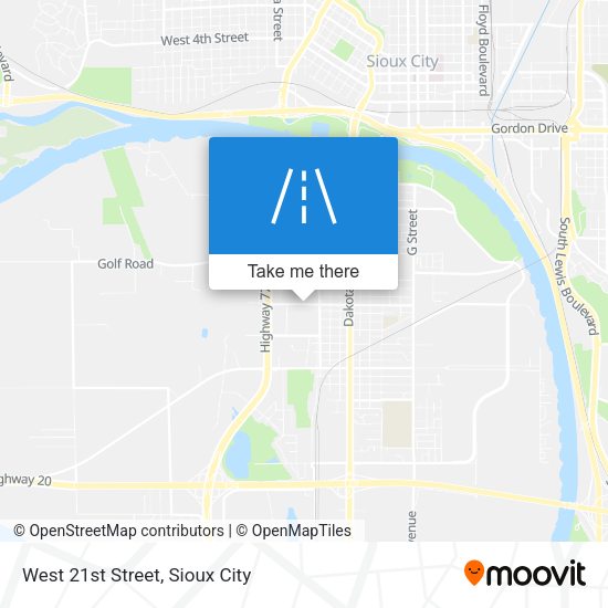 Mapa de West 21st Street