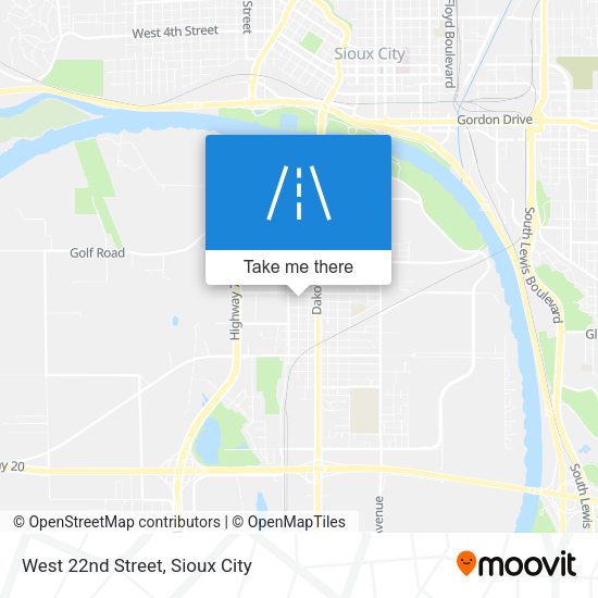 West 22nd Street map