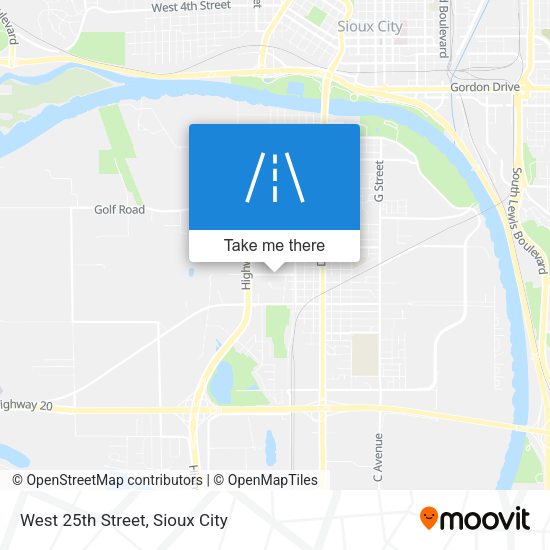 West 25th Street map