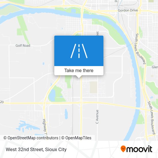 West 32nd Street map