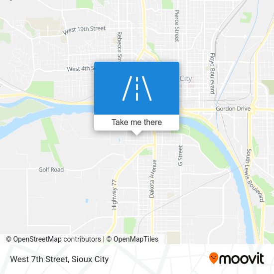 West 7th Street map