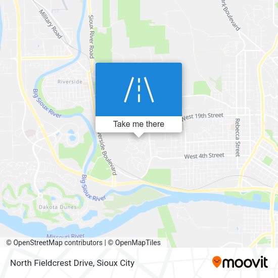 Mapa de North Fieldcrest Drive