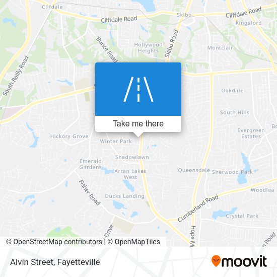 Mapa de Alvin Street