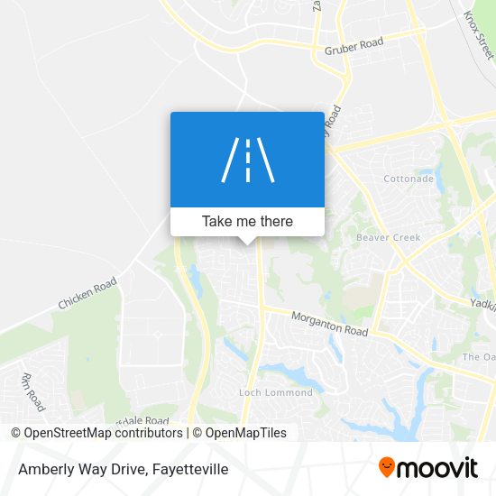 Amberly Way Drive map