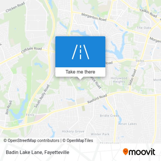 Badin Lake Lane map