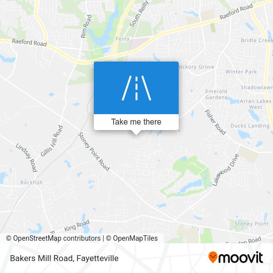 Bakers Mill Road map