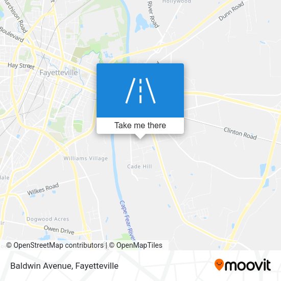 Mapa de Baldwin Avenue
