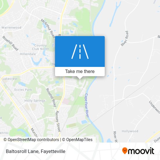 Baltosroll Lane map