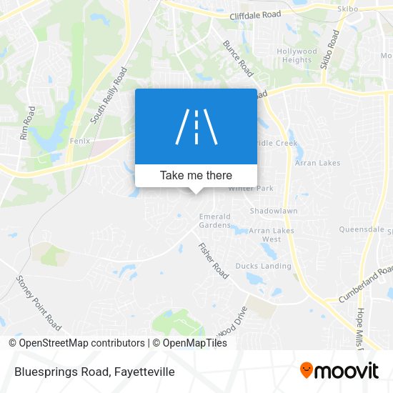 Bluesprings Road map