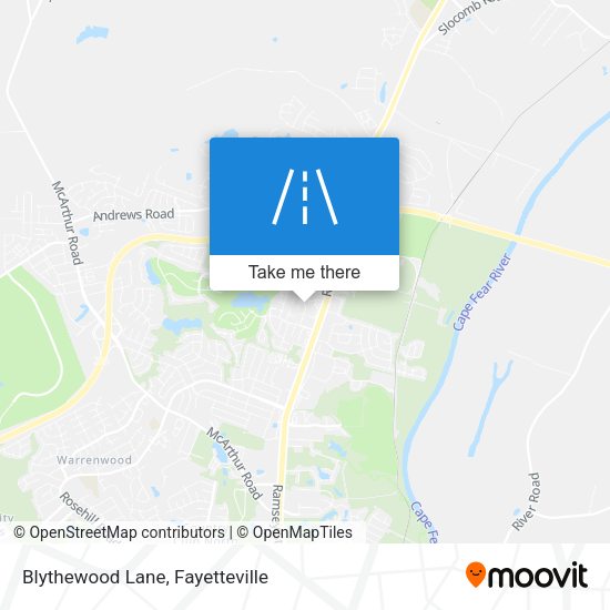 Blythewood Lane map