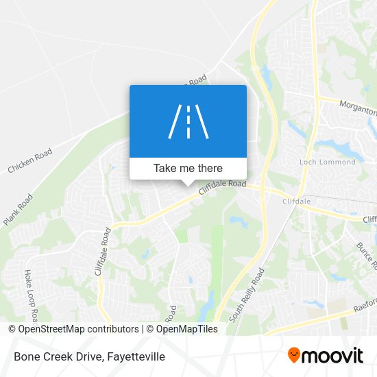 Bone Creek Drive map