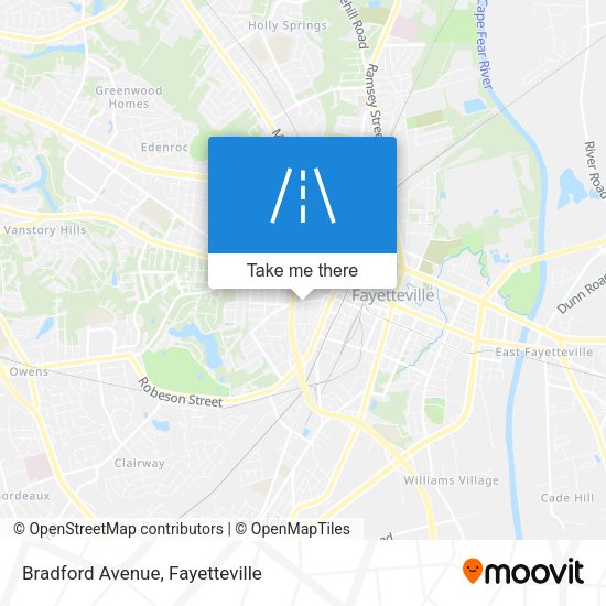 Bradford Avenue map
