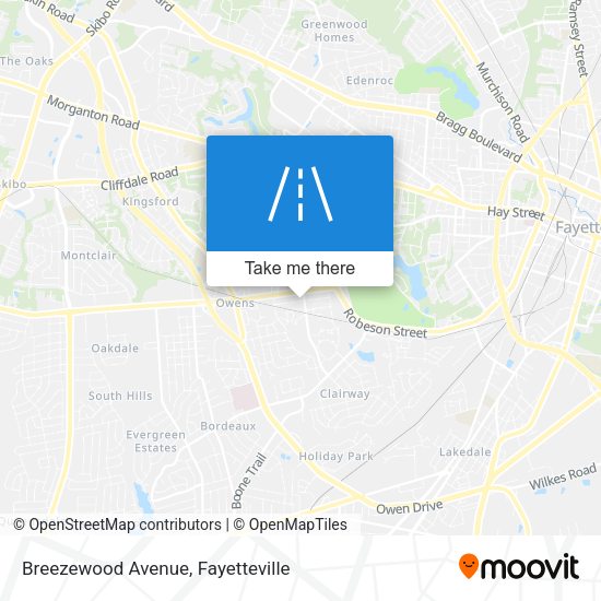 Mapa de Breezewood Avenue