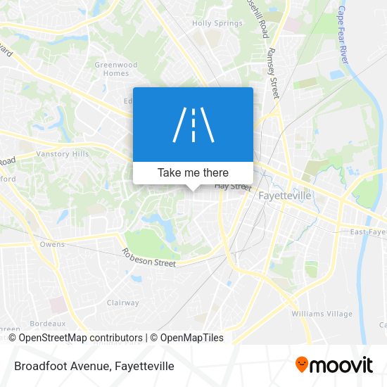 Broadfoot Avenue map