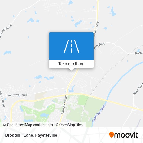 Broadhill Lane map