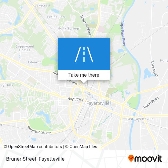 Mapa de Bruner Street