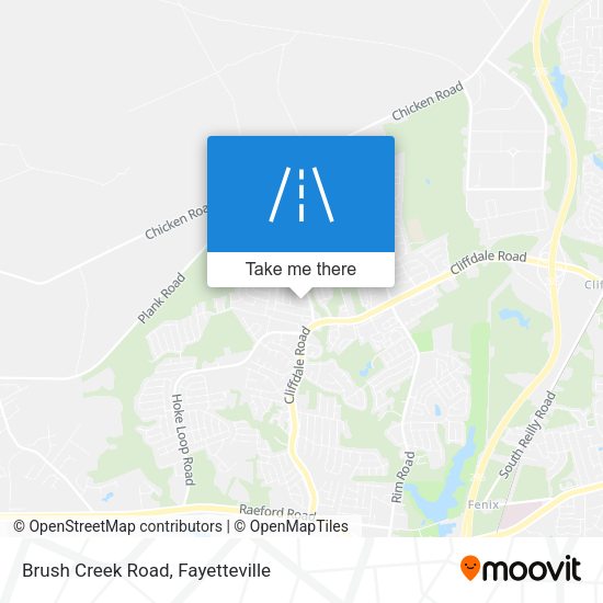 Brush Creek Road map