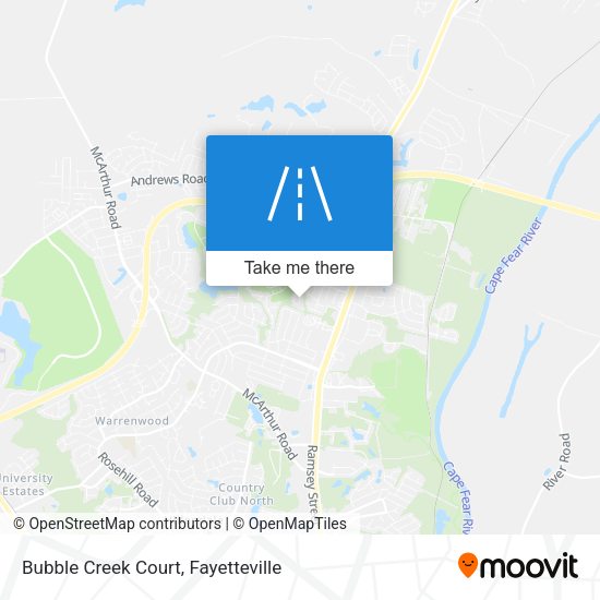 Bubble Creek Court map