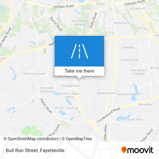 Mapa de Bull Run Street