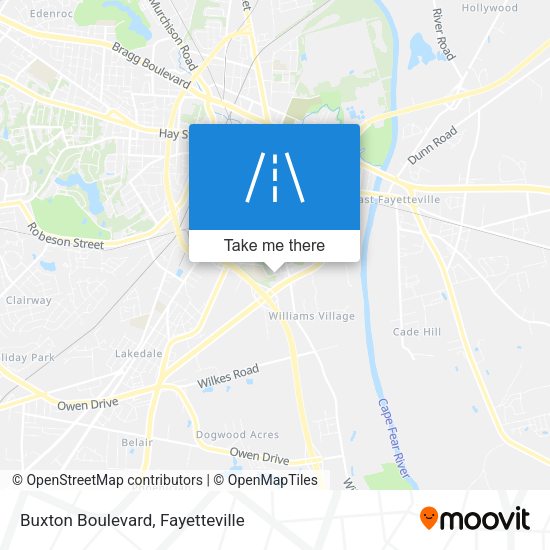 Buxton Boulevard map