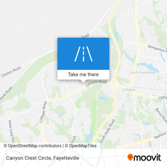 Mapa de Canyon Crest Circle