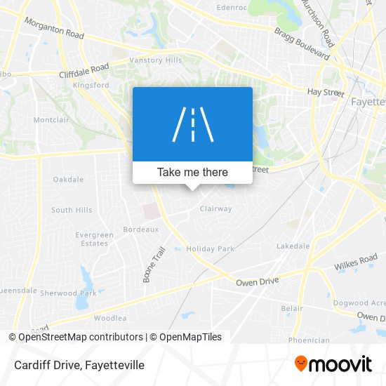 Cardiff Drive map