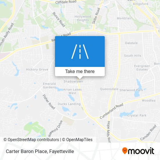 Carter Baron Place map