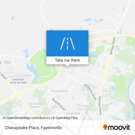 Mapa de Chesapeake Place