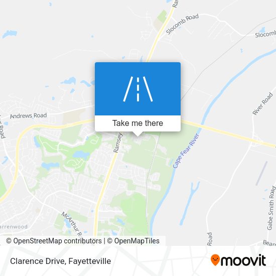 Mapa de Clarence Drive