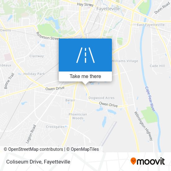 Coliseum Drive map