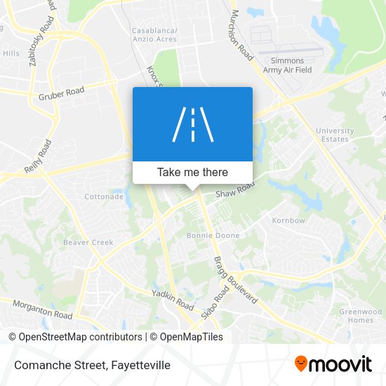 Comanche Street map
