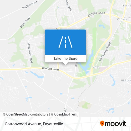 Mapa de Cottonwood Avenue