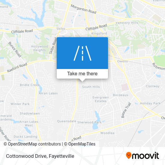 Cottonwood Drive map