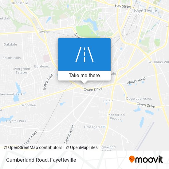 Cumberland Road map