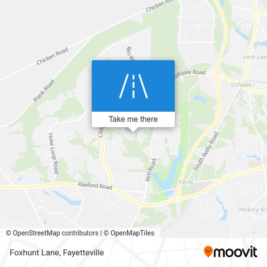 Foxhunt Lane map