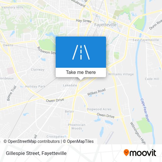 Gillespie Street map